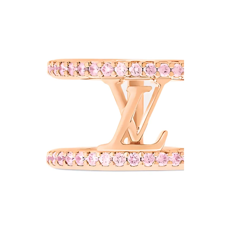 LOUIS VUITTON Rose Gold, Metal, Crystal Rings Unisex Pink Gold-2