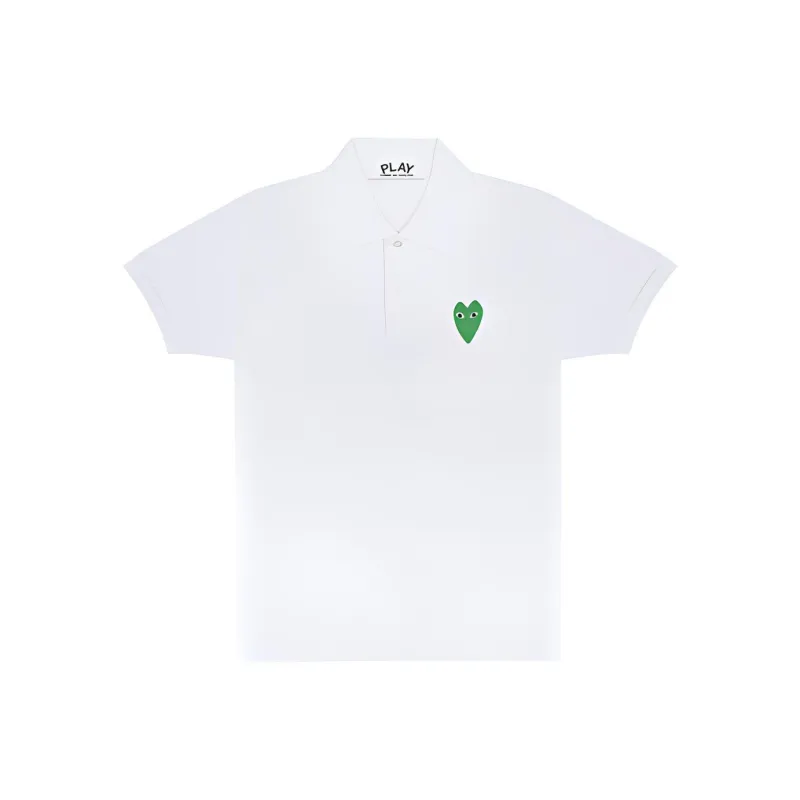 CDG Play Polo Shirts Men White-0