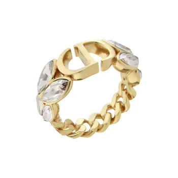DIOR Crystal Rings Women's Gold
