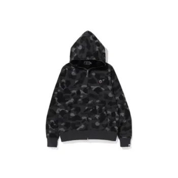 A BATHING APE Color Camo Thermal Full Zip Hoodie