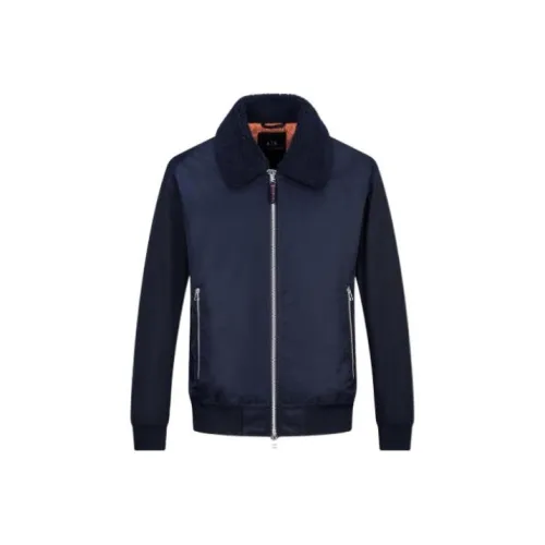 armani toe EXCHANGEAE FW22 Jackets Coats Men's Marine Blue