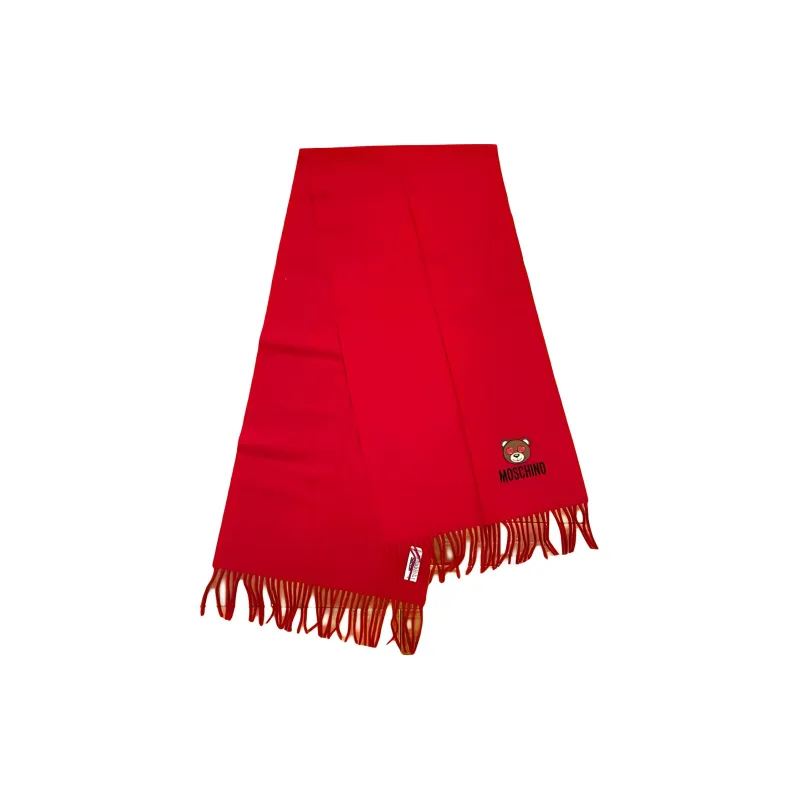MOSCHINO - Knit Scarves Unisex Red-0