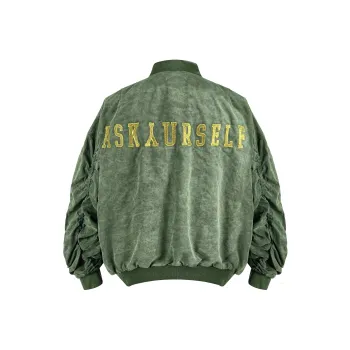 Askyurself Loose Fit Jacket Unisex Army Green