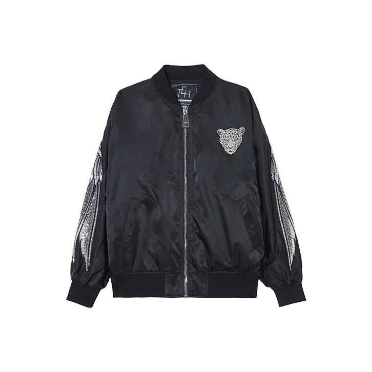 TCH 'Money 'Leopard' Full Collection Heavy Duty Rhinestone Feather Print' Jackets & Coats Unisex-0
