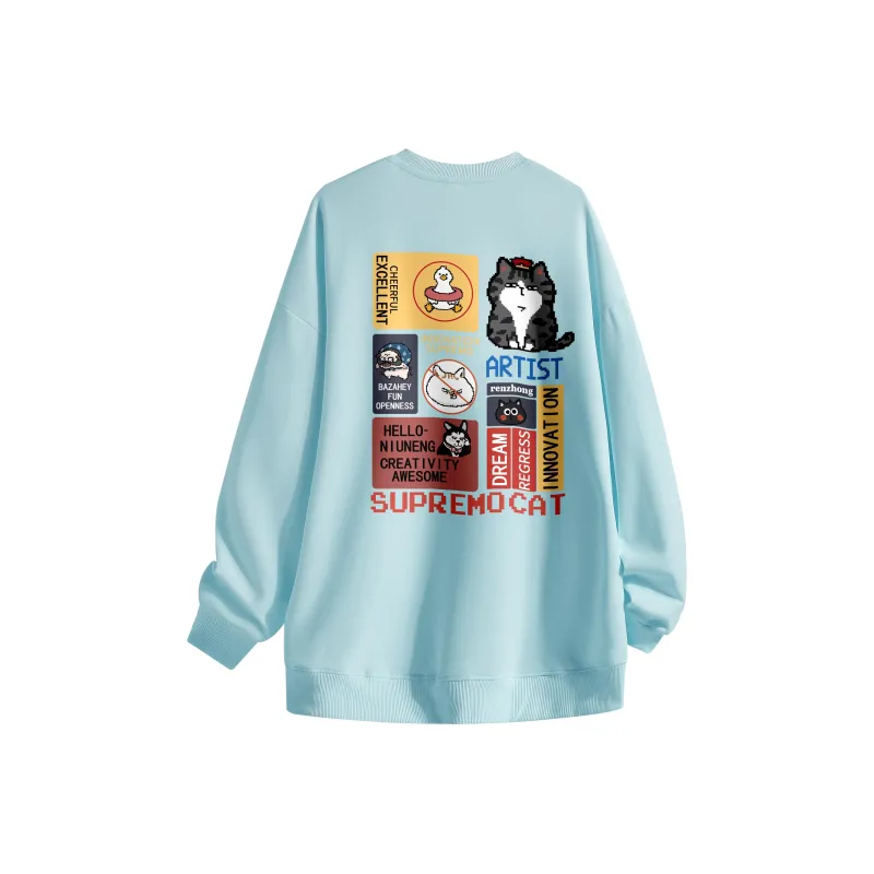 Supremo Cat Sweatshirts Unisex-27