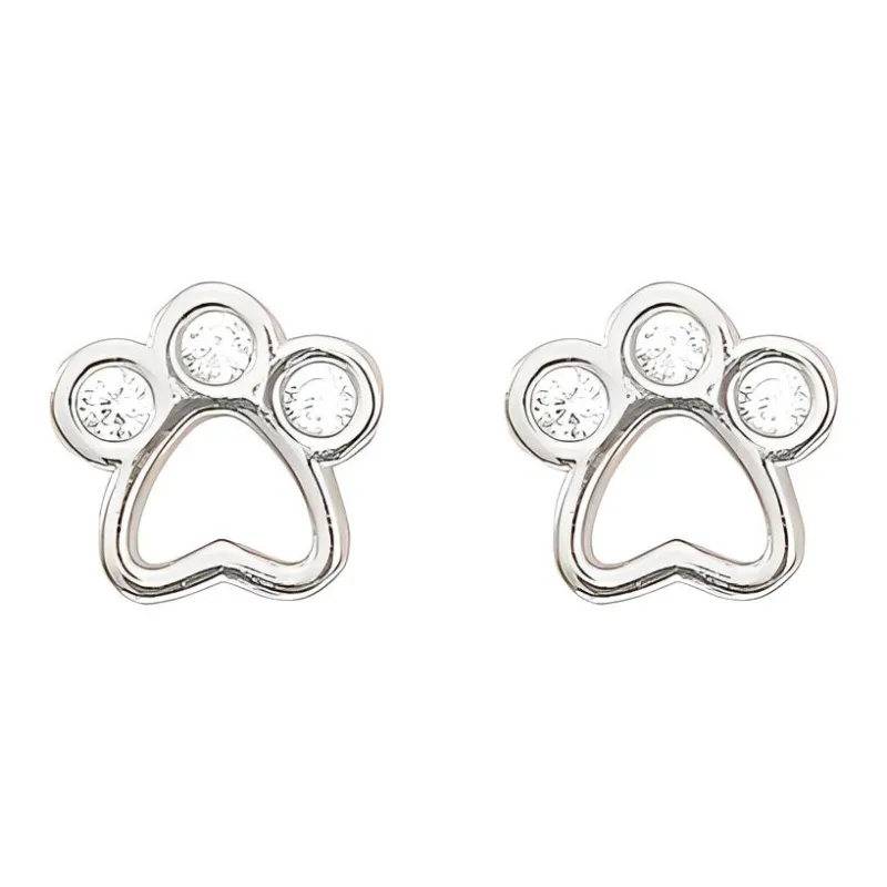 MIDNIGHT MOMENT S999 Silver Stud Earrings Women's-4