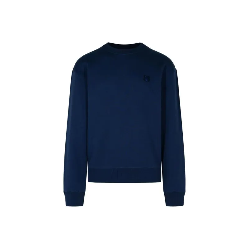 Maison Kitsune Bold Fox Head Patch Crewneck Sweatshirt-0