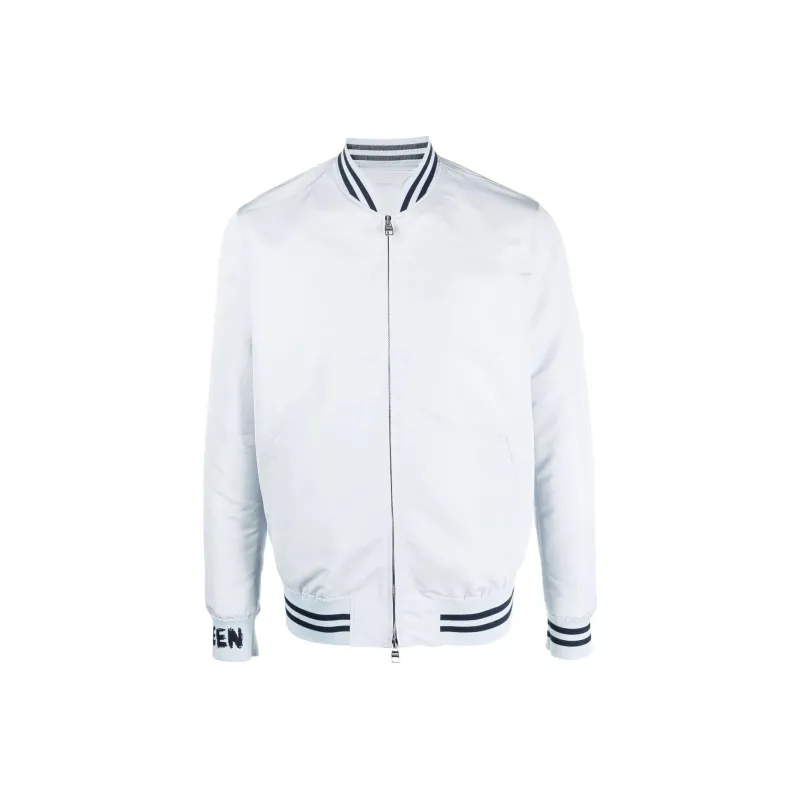 Alexander McQueen Logo Printed Bomber Jacket-0
