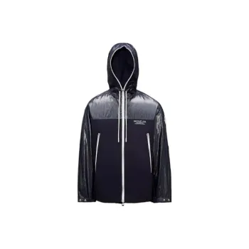 Moncler Logo Print Zipped Hoodie