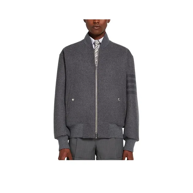 THOM BROWNE 4 Bar Stripe Oversized Bomber Jacket-0