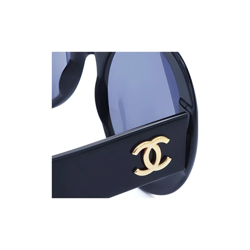 CHANEL Pre-Owned 2000s CC Oval-frame Sunglasses-2