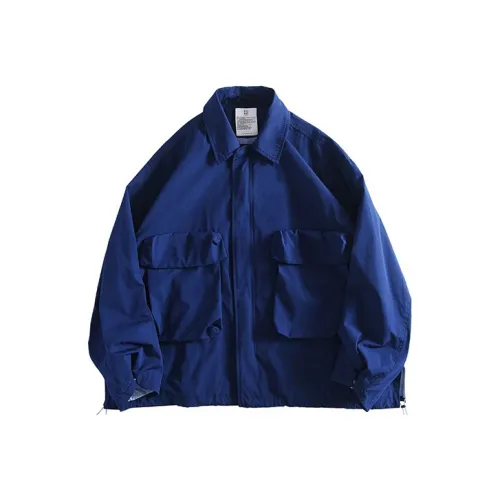 Evi Stub FW22 Loose Fit Jacket Men's Navy Blue
