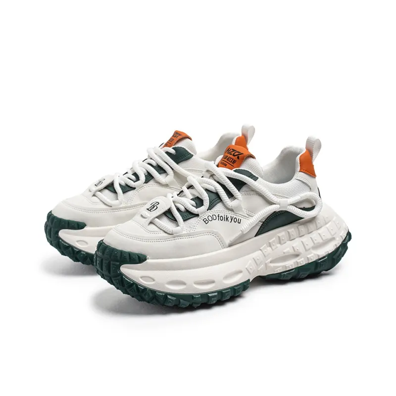 JANECO Slip Resistant, Abrasion Resistant, Breathable Low Top Chunky Sneakers Men's-9