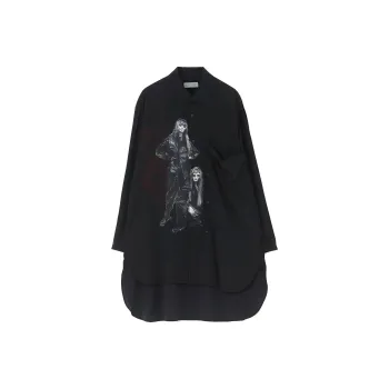 Yohji Yamamoto Graphic Printed Oversized Shirt