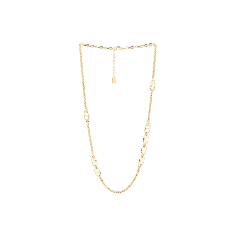 DIOR Metal Necklaces Unisex Gold-1
