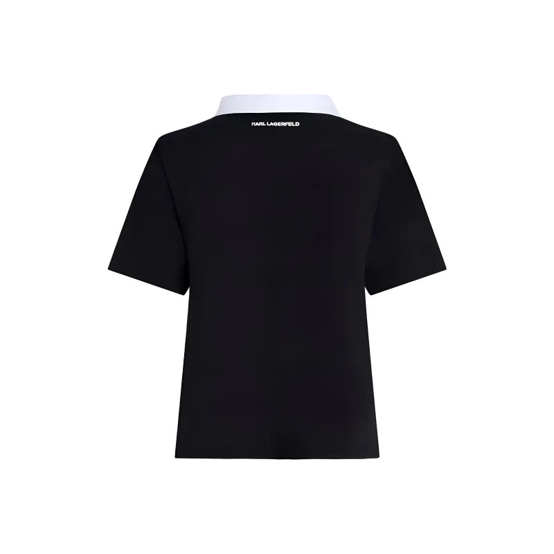 KARL LAGERFELD / Karl Lagerfeld Jeans Logo patch Polo Top-1