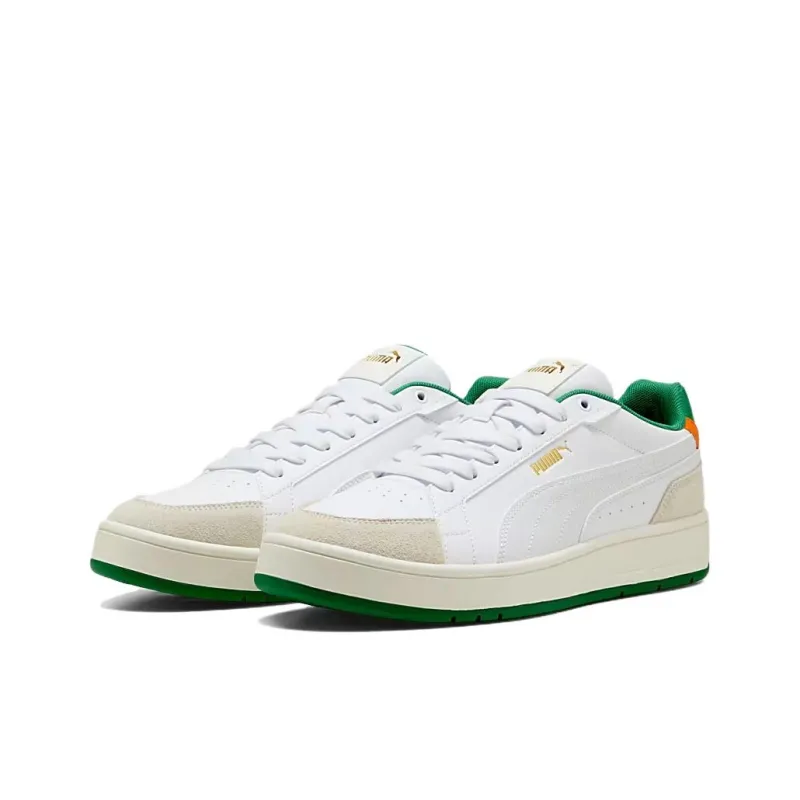 PUMA Court Classico Anti Slip Wear Resistant Low Top Skateboard Shoes Unisex White-2