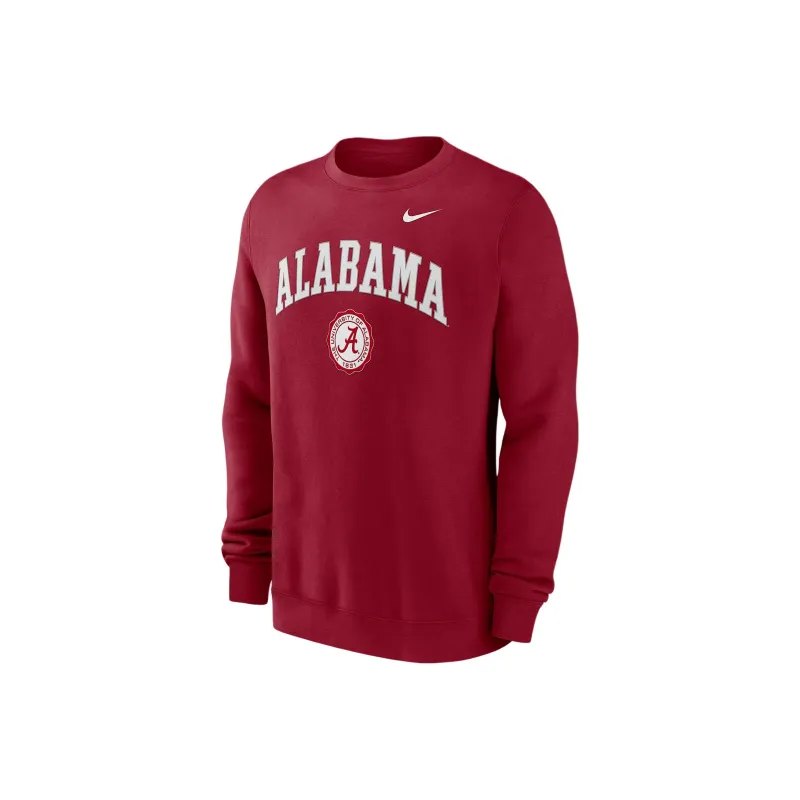 Nike Alabama Crimson Tide Arched Seal Men's Nike College Pullover Crew-0