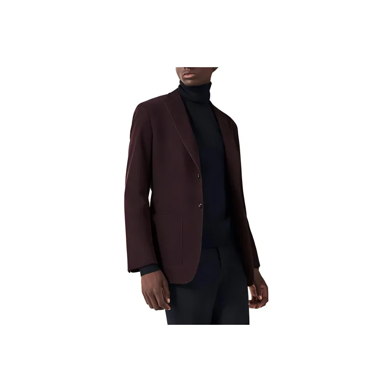 HERMES Business Suits Men Dark Reddish Purple-2