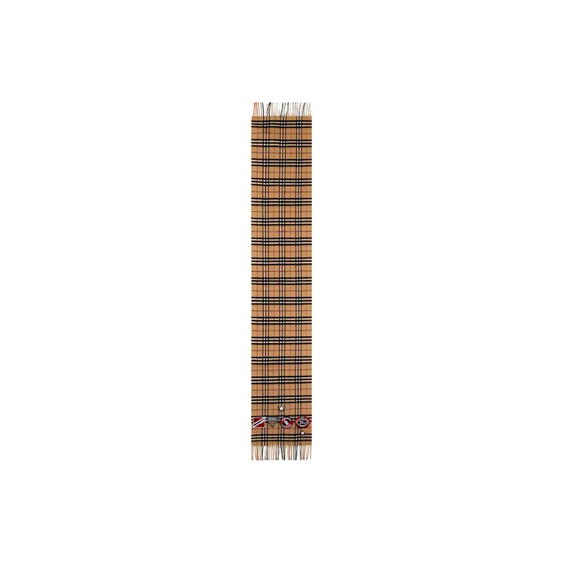Burberry Badge Vintage Checked Fringed Scarf-0