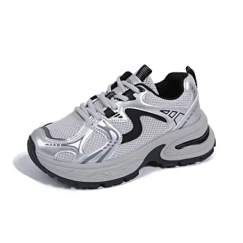 BINGO DUCK Cushioning, Slip Resistant, And Breathable Low Top Chunky Sneakers Women's