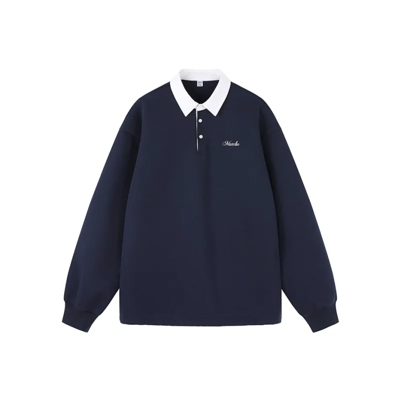 MATCHA STORY College Series Sweatshirt Unisex Navy Blue-0