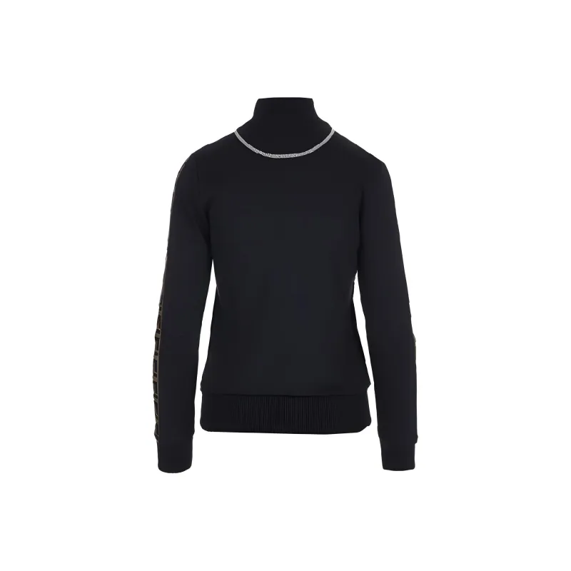 FENDI Logo Track Jacket 'Black/Tobacco'-1
