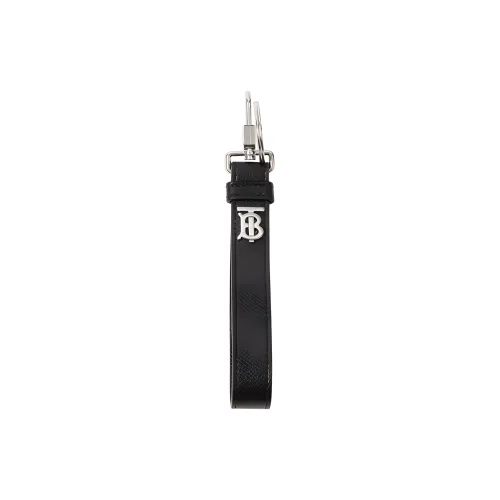 Burberry Monogram Motif Grainy Leather Key Ring