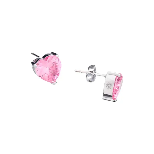 CHIARA FERRAGNI Brass Zircon Stud Earrings Women's Pink