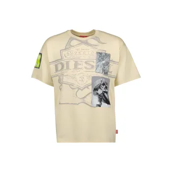 DIESEL T Boxt Slits R8 Patch Detailed T Shirt