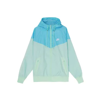 Nike Men Windrunner Full Zip Drawstring Hoodie Blue