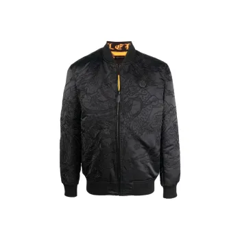 PHILIPP PLEIN Tattoo motif Embroidered Bomber Jacket
