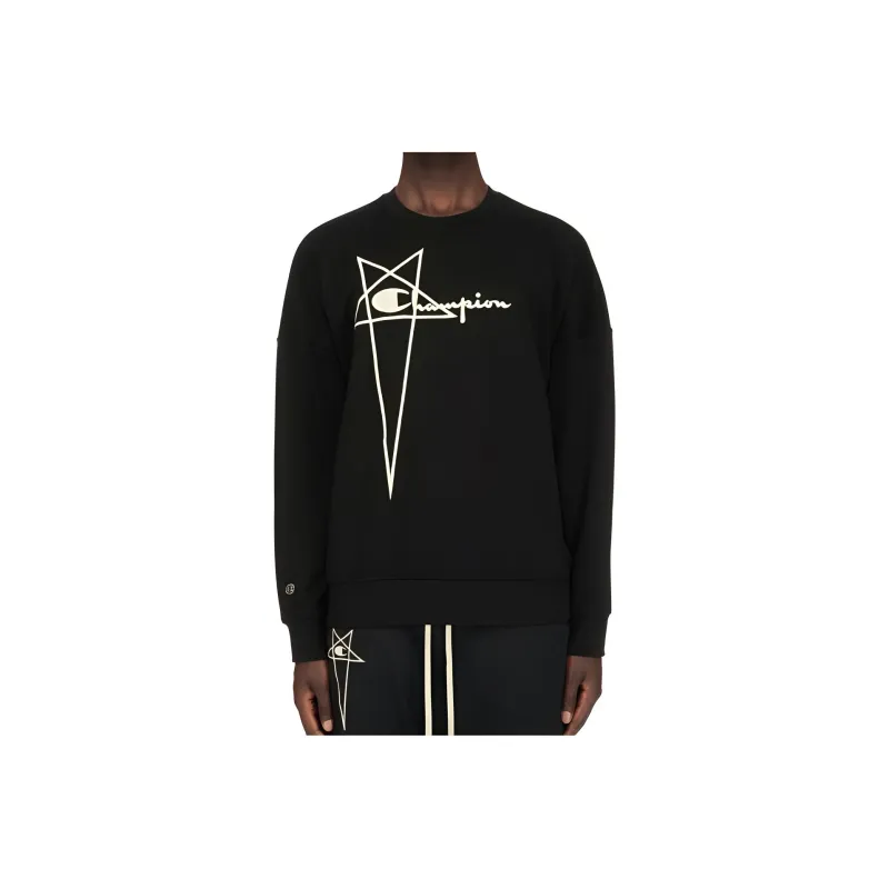 RICK OWENS X Champion Logo Embroidered Sweatshirt-0