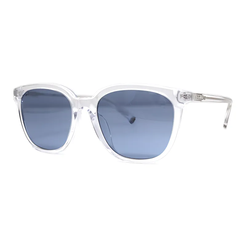 COACH Plastic Square Sunglasses Unisex Silver-0
