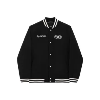 Vans CHECKERBOARD RESEARCH VARSITY Jackets Men Black