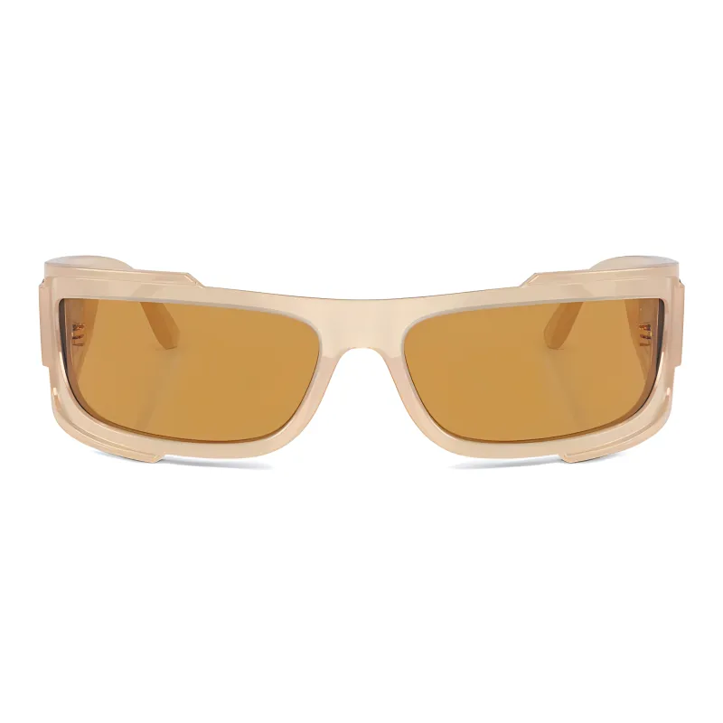VERSACE Logo plaque Rectangular frame Sunglasses-1