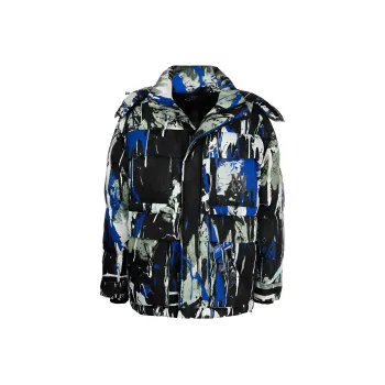 AMIRI Splatter 3/4 Down Puffer