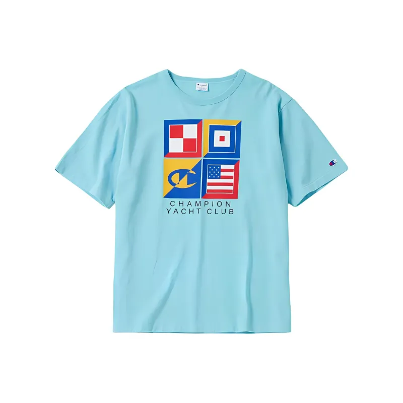 Champion SS24 T-Shirt Men's Light Gray Blue-0