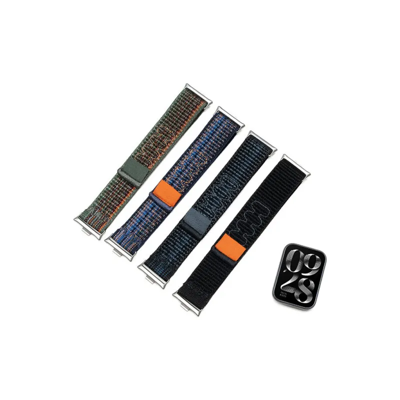 MSSM Watch Band Xiaomi Red Beige Compatibility Nylon Material-3