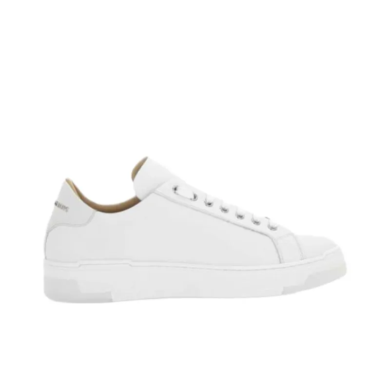 PHILIPP PLEIN Lo Top Hexagon Low Top Skateboard Shoes Unisex White-1