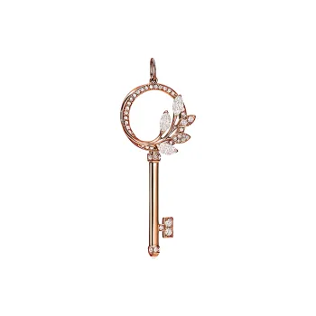 TIFFANY & CO. 18K Rose Gold Diamonds Pendants Women's Rose Gold