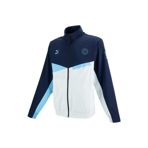 PUMA Jackets Men Tweed Blue