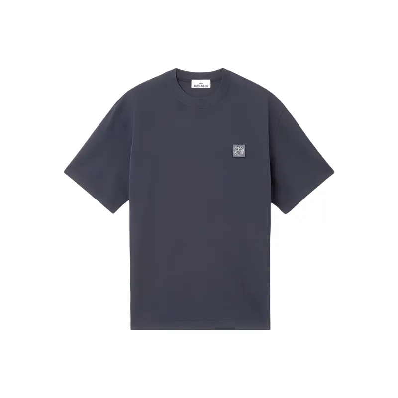 STONE ISLAND Compass Patch Logo Combed T-Shirt-0