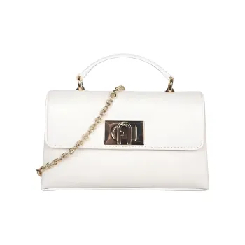Furla 1927 Collection Leather One Shoulder Handbag Mini Women's White
