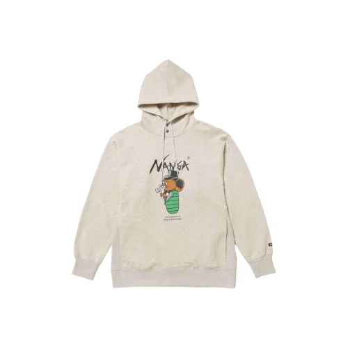 NANGA x Jerry Ukai Ferre Yarn Sweatshirt Unisex Ecru Gray