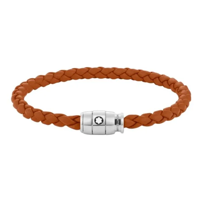 MONTBLANC Leather Bracelets Unisex Rusty Red-0
