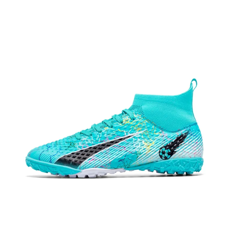 QIUTEXIONG FG Rubber Long Studs TF Rubber Broken Studs Soft Ground Firm Ground Slip Resistant Soccer Shoes Unisex-14