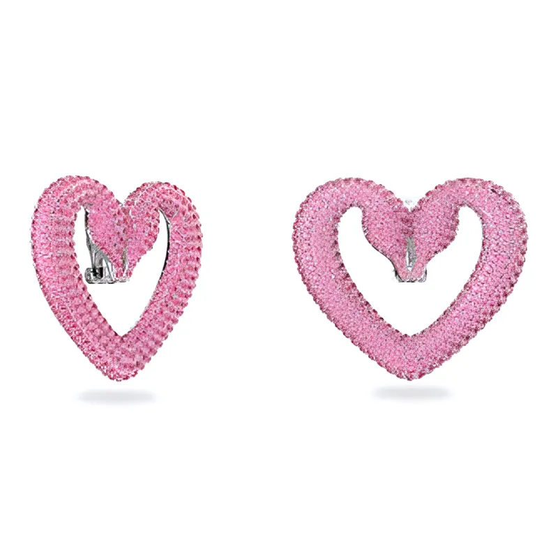 Swarovski Crystal Earrings Women's Pink-2