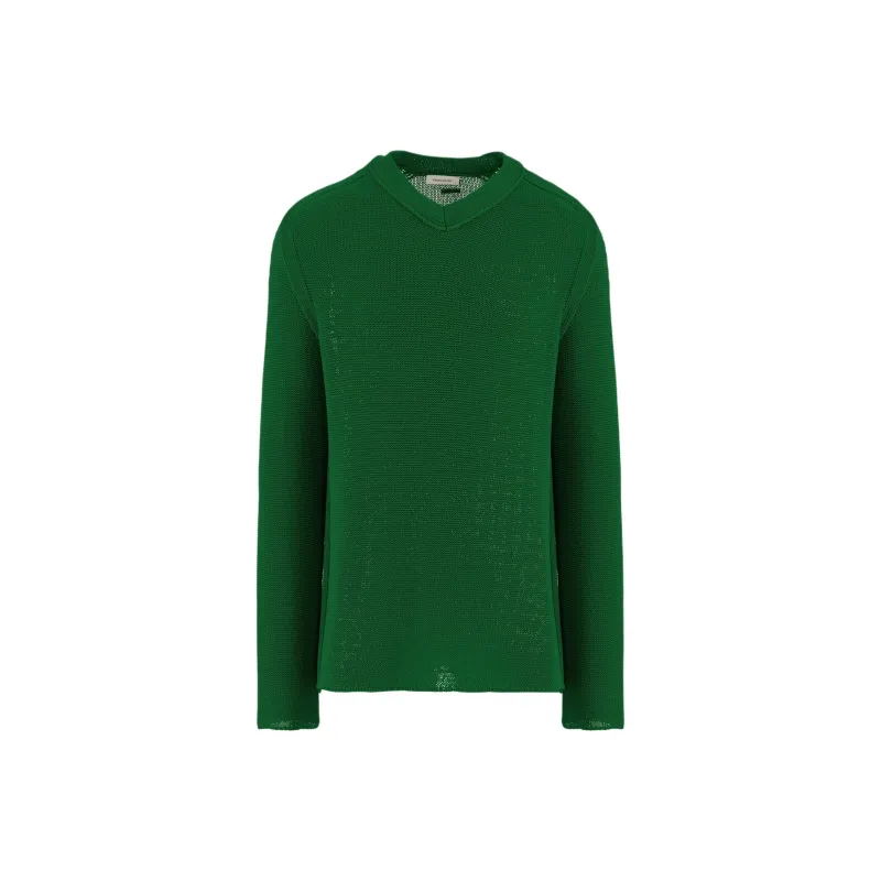 Ferragamo V-neck Cotton-blend Jumper-0