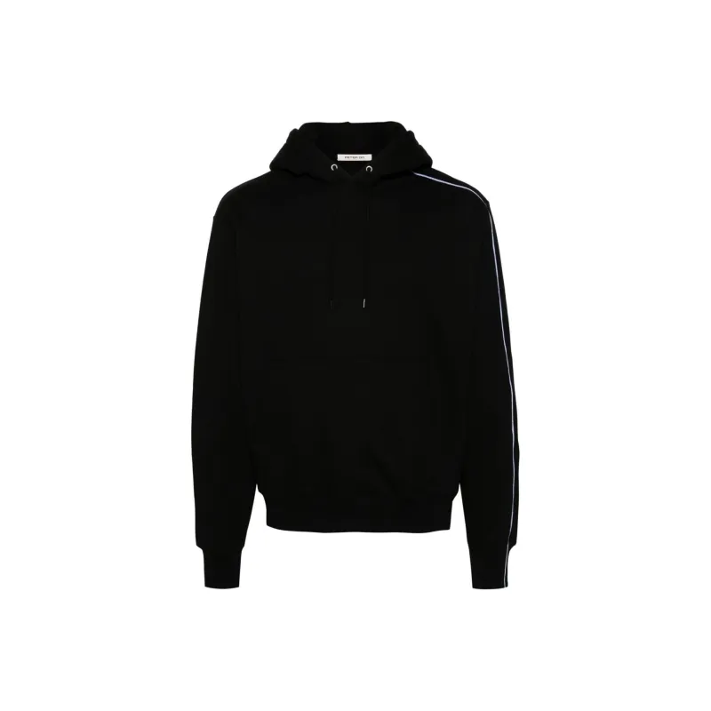 PETER DO Stripe detail Drawstring Hoodie-0